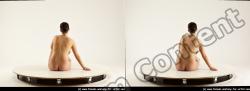 Nude Woman White Sitting poses - ALL Pregnant long brown Sitting poses - simple 3D Stereoscopic poses Pinup